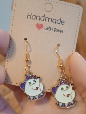 ♥️ Individually $10 Or Bundle 3/$26 Handmade Mrs. Potts Inspired Earrings